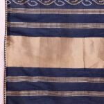 Semi Kanjivaram Navy Blue Saree – Semi Cotton Silk with Heavy Jari Weaving Pallu and Contrast Printed Body 8 1001 14 1 11zon
