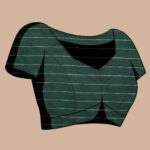 Semi Kanjivaram Green Saree – Semi Cotton Silk with Heavy Jari Weaving Pallu and Contrast Printed Body 7 10016