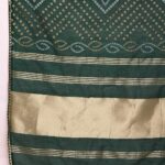 Semi Kanjivaram Green Saree – Semi Cotton Silk with Heavy Jari Weaving Pallu and Contrast Printed Body 8 10017